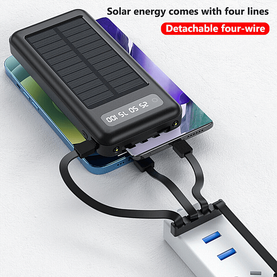 Портативна външна батерия Power Bank с капацитет 30000 mAh и Соларно Зареждане Портативна външна батерия Power Bank с капацитет 30000 mAh и Соларно Зареждане | Аксесоари