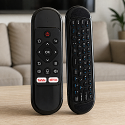 Универсално дистанционно H6, Air mouse, USB 2.4GHz, IR програмируемо, Черен - 13046