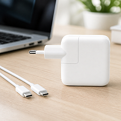 Адаптер DeTech, За Apple, 29W, Type-C, Бял - 328