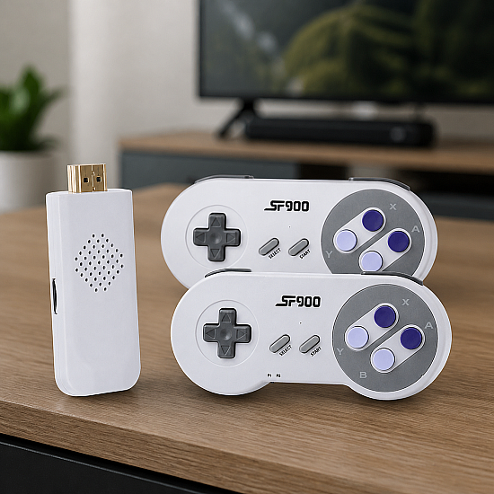 Игрова конзола  SF900, 926 Вградени игри, HDMI, Бял - 13030 | Видео игри