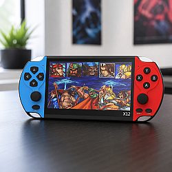 Преносима игрова конзола X12 Plus, 5.1", 10000 Вградени игри, Син/Червен - 13041