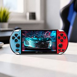 Преносима игрова конзола  X7 Plus, 5.1", 10000 Вградени игри, Син/Червен - 13039