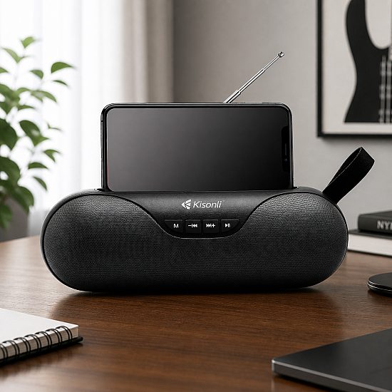 Тонколона Kisonli KS-1992, Bluetooth, USB, SD, FM, Черен - 22122 | Безжични колони