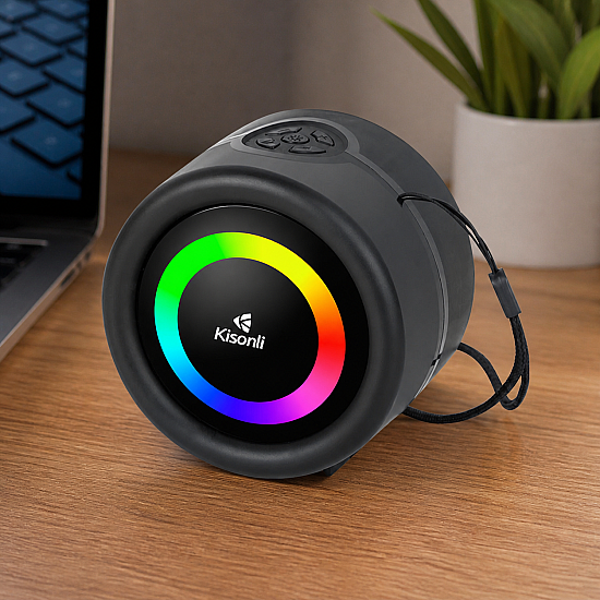 Тонколона Kisonli S16, Bluetooth, Черен - 22256 | Безжични колони
