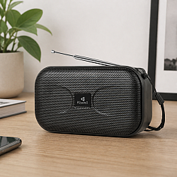 Тонколона Kisonli SC-01, Bluetooth, FM, AUX, Черен - 22261