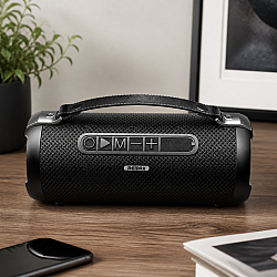 Тонколона Remax Gwens RB-M43, Bluetooth, USB, TF, TWS, AUX, Черен - 22214