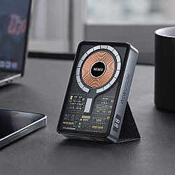 Преносима батерия WiWu JC-21, 10000mAh, 22.5W, Qi, MagSafe, Черен - 87080