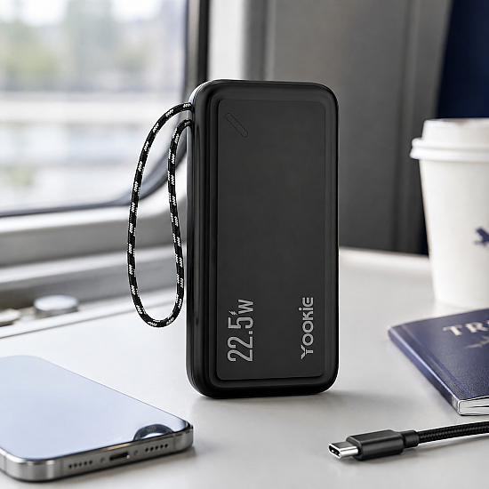 Преносима батерия Yookie YO11, 20000mAh, 22.5W, Черен - 87065 | Аксесоари за телефон