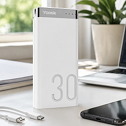 Преносима батерия Yookie YO13. 30000mAh, Бял - 87062