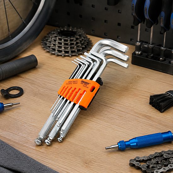 Комплект шестограми Jakemy JM-HK2-1, 9 броя, CR-V - 17645 | Инструменти