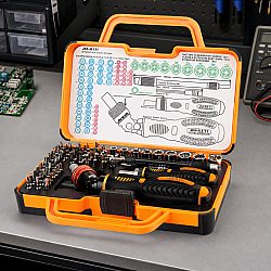 Комплект отвертки, накрайници и вложки Jakemy JM-6111, 69 Части, CR-V, Стомана, Оранжев - 17632