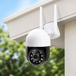 Смарт охранителна камера  PST-C18B-5MP, 5.0Mp, PTZ, Външен монтаж, Wi-Fi, Tuya Smart, Бял - 91028