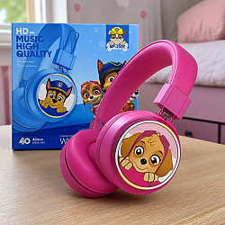 Детски Безжични Светещи Слушалки Paw Patrol със Скай – Розови MF-202ES, с Wireless 5.3
