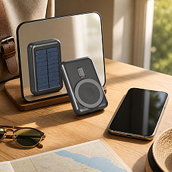 Соларно магнитно безжично зарядно устройство Power Bank 20 000mAh