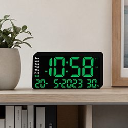 Цифров настолен и стенен часовник с LED светлина