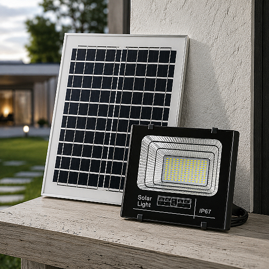 Соларна лампа с панел 800W–Мощно осветление за външни пространства | Осветителни тела