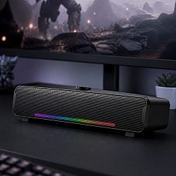 Тонколона Саундбар Onikuma L16, 2x5W, Bluetooth, USB, RGB