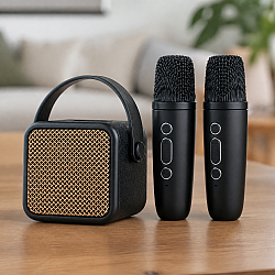 Тонколона Kisonli G23, Караоке, Bluetooth, USB, SD, AUX, RGB