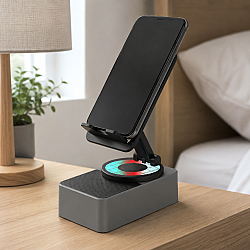 Тонколона със стойка за телефон Kisonli M2, Bluetooth, USB, RGB