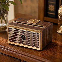 Тонколона Kisonli G1, Bluetooth, USB, SD, AUX, FM, Кафяв - 22309