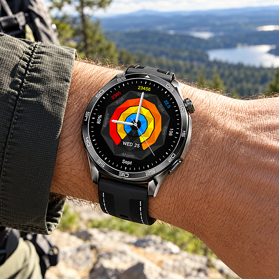Смарт часовник Aurafit AM29, Amoled, Черен - 73126 | Смарт часовници и гривни