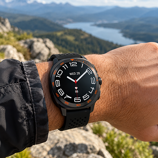 Смарт часовник Aurafit AM32, Amoled, Черен - 73125 | Смарт часовници и гривни