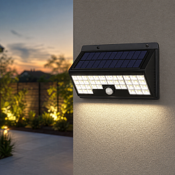 LED Соларен прожектор със сензор за движение с 45диода 2638A