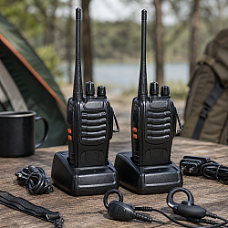 Комплект 2 броя Baofeng 888S Радиостанции – Надежден Комуникационен Комплект за Всякакви Условия