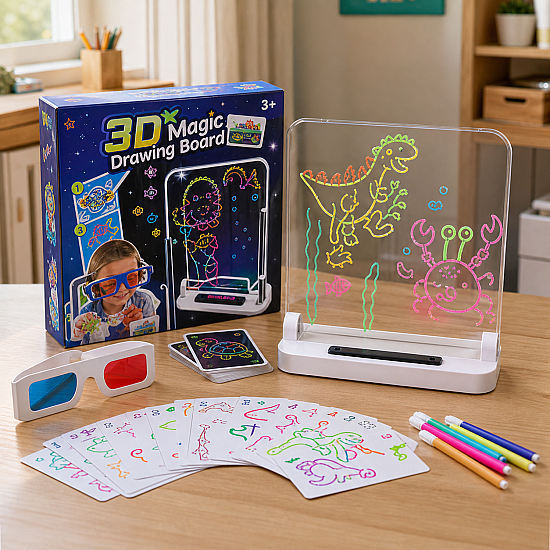 Комплект за Рисуване - 3D Magic Drawing Board: Невероятна Творческа Възможност в Твоите Ръце | Детски Играчки