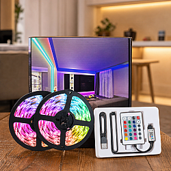 LED Лента RGB с Дистанционно Управление – Идеално Решение за Интериорно и Екстериорно Осветление