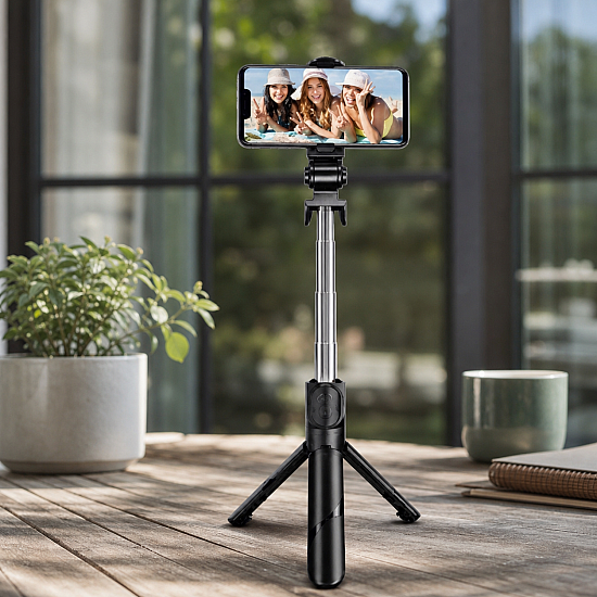 Selfie Stick - Безжичен стик за селфи с мини статив и Bluetooth дистанционно управление | Аксесоари