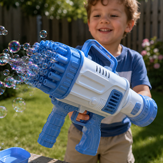 Автомат за сапунени балони 44 HOLE BUBBLE GUN BLUE | Детски Играчки