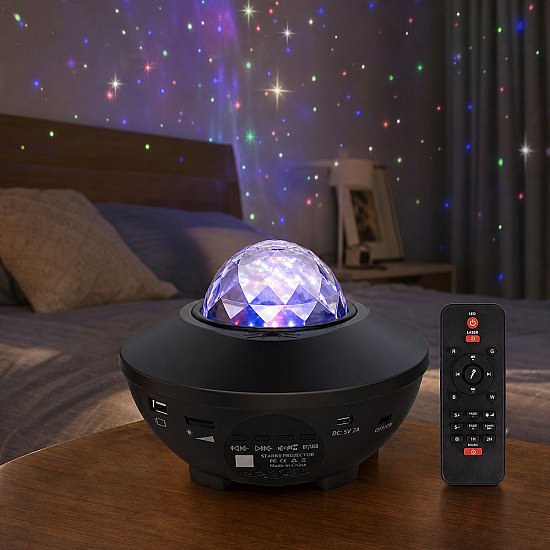 Starry Projector Light - Мултимедиен Прожектор на Звездно Небе с Bluetooth Колонка и Дистанционно | Свободно време