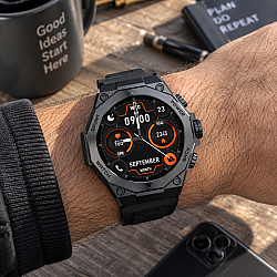 Смарт часовник Aurafit AM18, Amoled, Черен - 73129