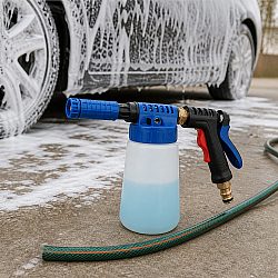 CarWash Rocket - Пистолет за измиване на кола с контейнер за разтвор, лесен и ефективен начин за перфектно чиста кола