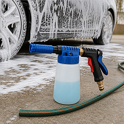 CarWash Rocket - Пистолет за измиване на кола с контейнер за разтвор, лесен и ефективен начин за перфектно чиста кола
