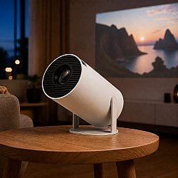 Смарт проектор HY300 - Изумително 4K домашно кино с Андроид, 130 инча и 120 ANSI лумена!