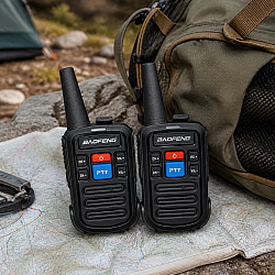 Комплект 2 Броя Мини Радиостанции UHF Baofeng C50 - Прозрачна комуникация на кратки разстояния