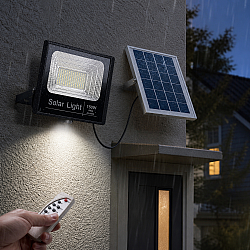 Прожектор Jortan LED 150W със соларен панел и дистанционно управление - Мощно осветление с енергийно ефективни LED чипове