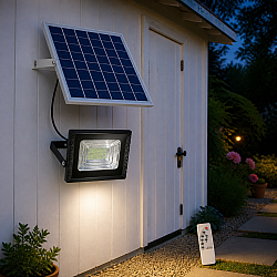 50W LED Прожектор с Отделен Панел,Метална Конструкция  и Дистанционно Управление