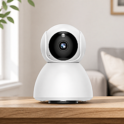 Вътрешна WiFi Камера Q9 - 3MPX Резолюция, Микрофон и Прецизно Проследяване на Движение - Осигурете Сигурността на Вашия Дом