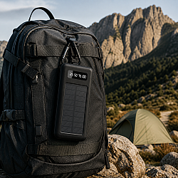 Портативна външна батерия Power Bank с капацитет 30000 mAh и Соларно Зареждане 