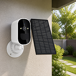 Външна Безжична Камера за Наблюдение с Батерия и Соларен Панел, Wifi, FULL HD, 5x Zoom - Rubocam