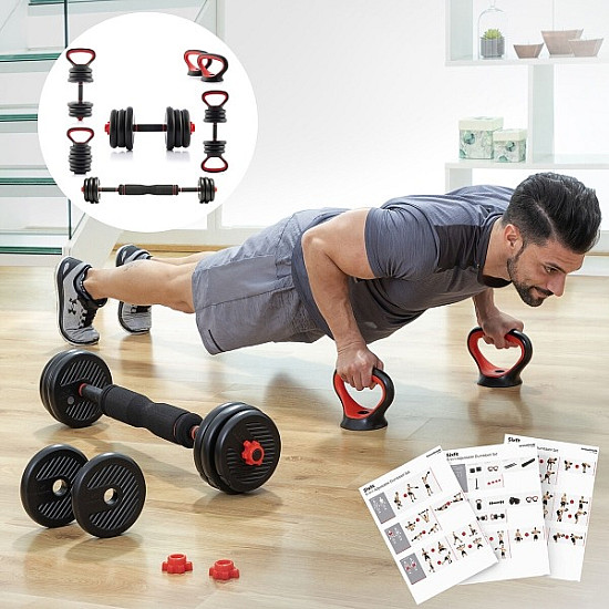 6 в 1 Регулируем Комплект за Тежести с Ръководство за Упражнения Sixfit InnovaGoods | Спорт