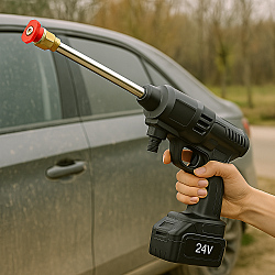 Безжичен Воден Пистолет с Високо Налягане и Две Батерии Cleaning Gun