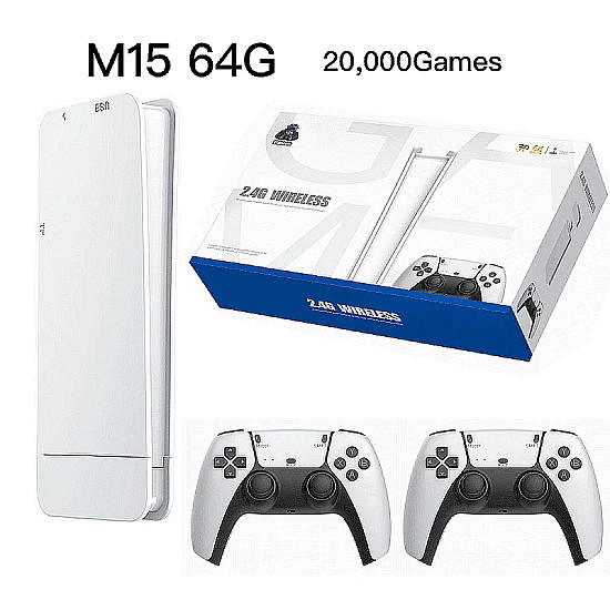 Game Station Game Stick М15 4K - Ретро Конзола с 30,000 Игри и Безжични Джойстици | Видео игри