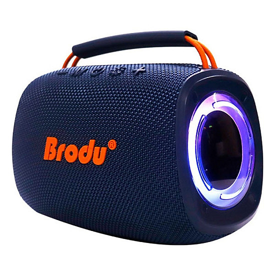 Bluetooth колонка Brodu с RGB LED светлини,компактна, мощна и стилна | Безжични колони