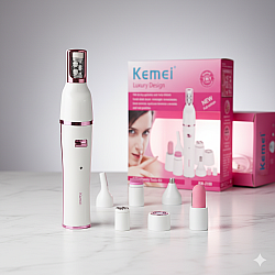 Kemei Beauty Комплект 7 в 1 Дамски Водоустойчив Мултифункционален Уред за Лична Грижа