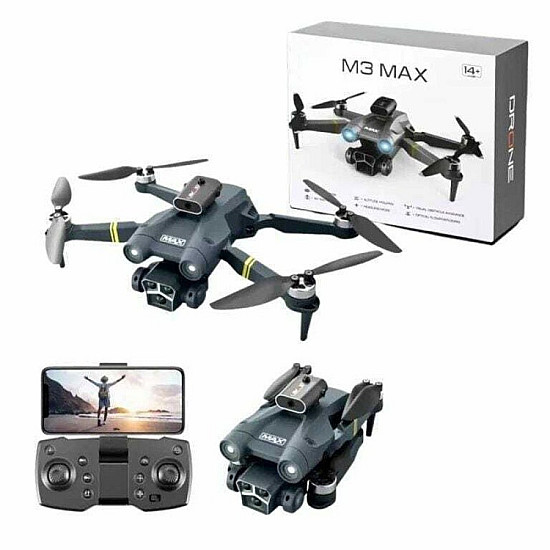 Дрон M3 Max 4K с двойна камера, избягване на препятствия, WiFi FPV и дистанционно управление | Дронове