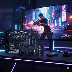 Безжична ретро конзола Q9Pro с Android 16 с 40 000+ игри, 8K поддръжка, 2 безжични джойстика